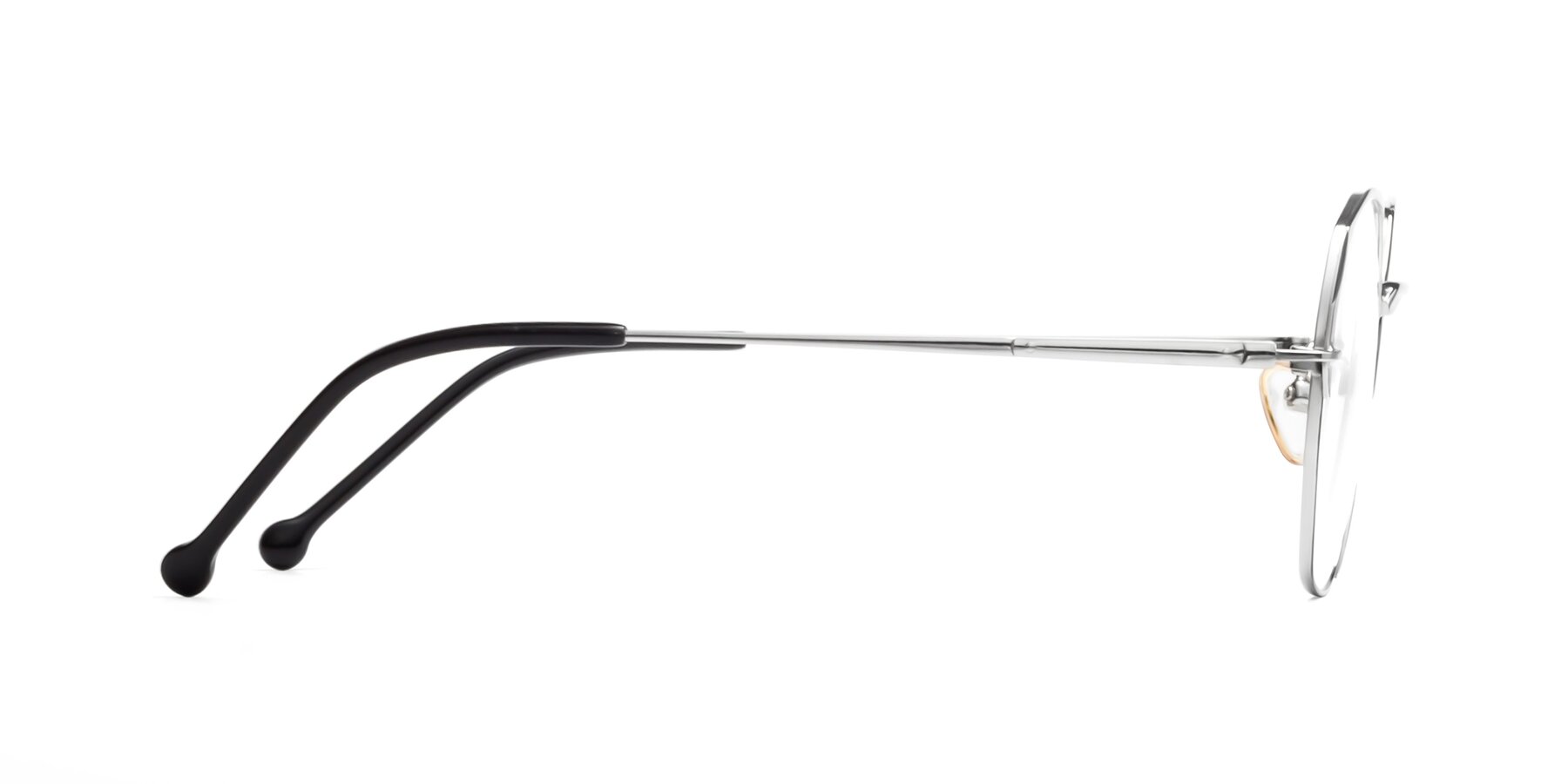 Side of 18020 in Silver-Black with Clear Reading Eyeglass Lenses