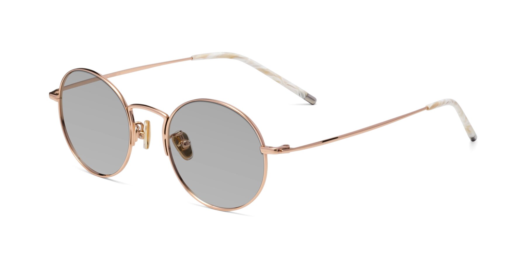 Angle of 80033 in Rose Gold with Light Gray Tinted Lenses