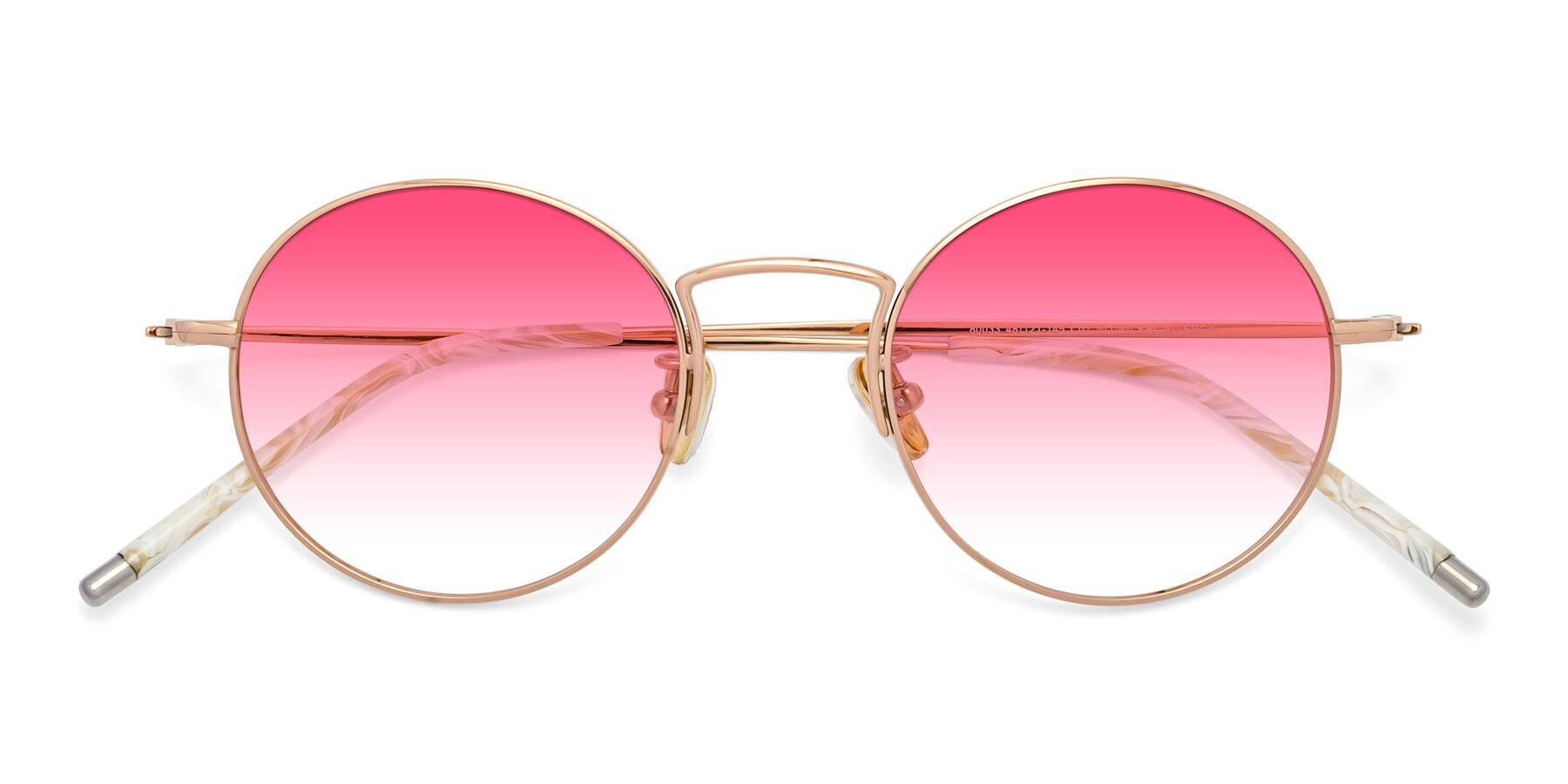 Folded Front of 80033 in Rose Gold with Pink Gradient Lenses
