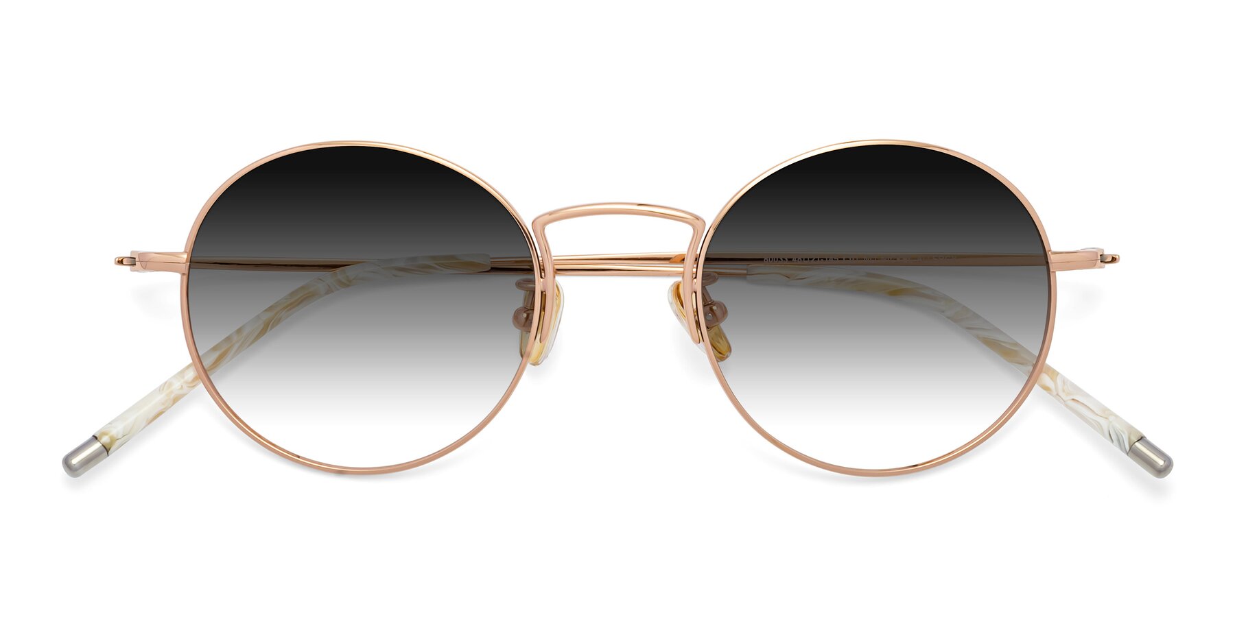 Folded Front of 80033 in Rose Gold with Gray Gradient Lenses