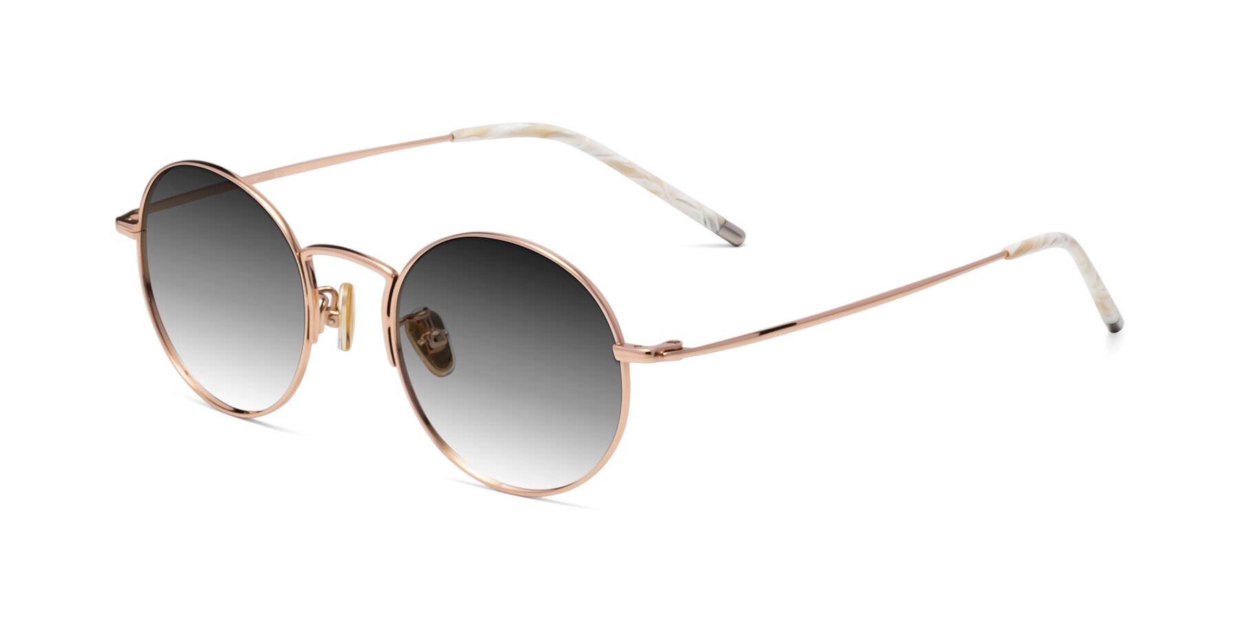 Angle of 80033 in Rose Gold with Gray Gradient Lenses
