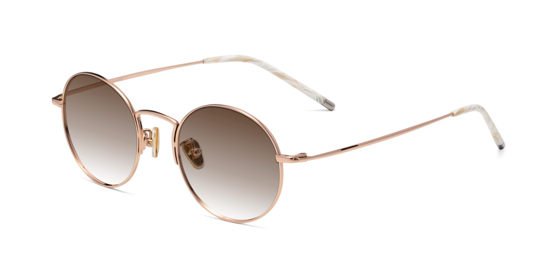 Angle of 80033 in Rose Gold with Brown Gradient Lenses