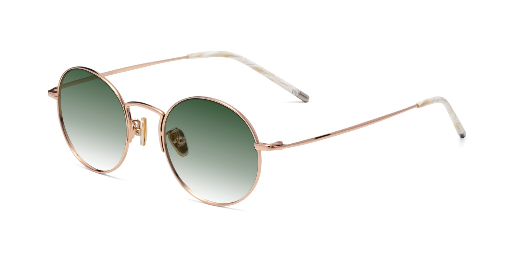 Angle of 80033 in Rose Gold with Green Gradient Lenses