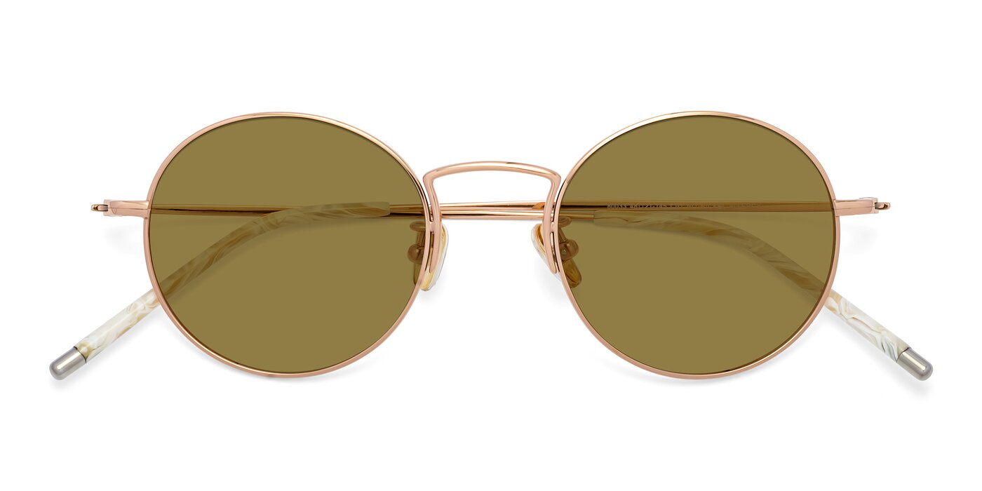 80033 - Rose Gold Polarized Sunglasses