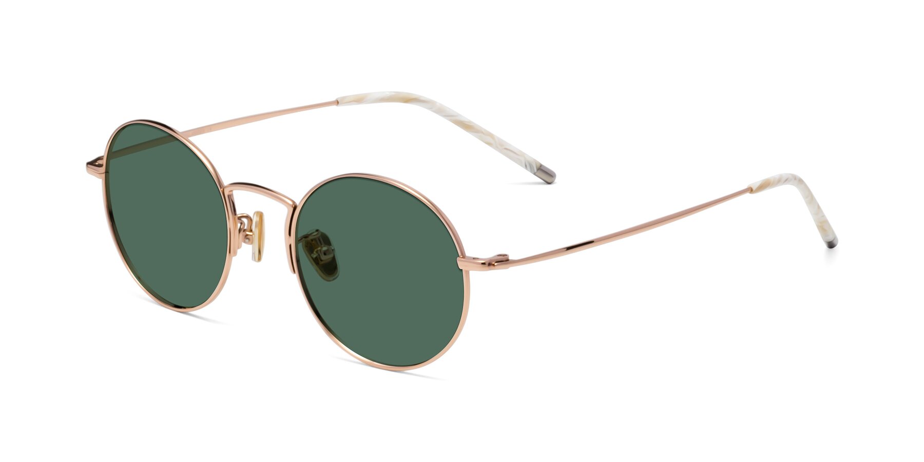 Angle of 80033 in Rose Gold with Green Polarized Lenses