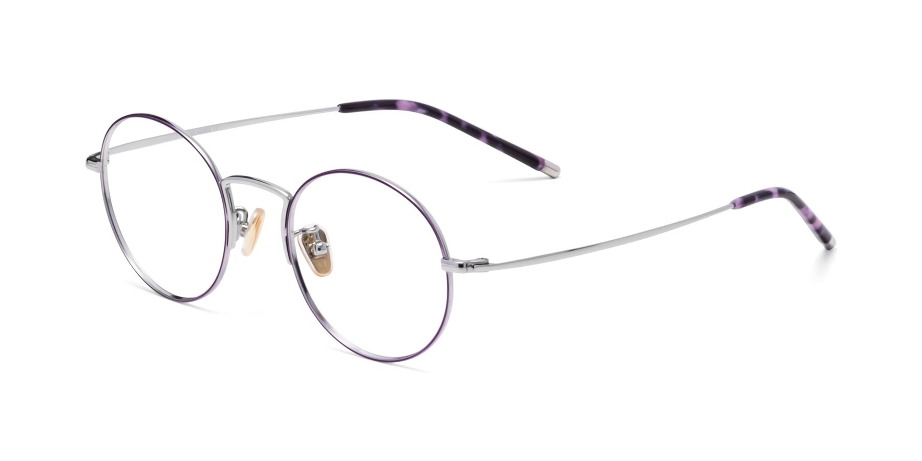 Angle of 80033 in Voilet-Silver with Clear Eyeglass Lenses