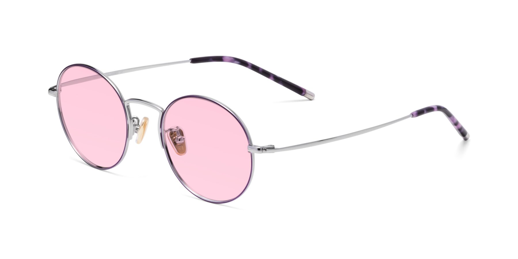 Angle of 80033 in Voilet-Silver with Light Pink Tinted Lenses