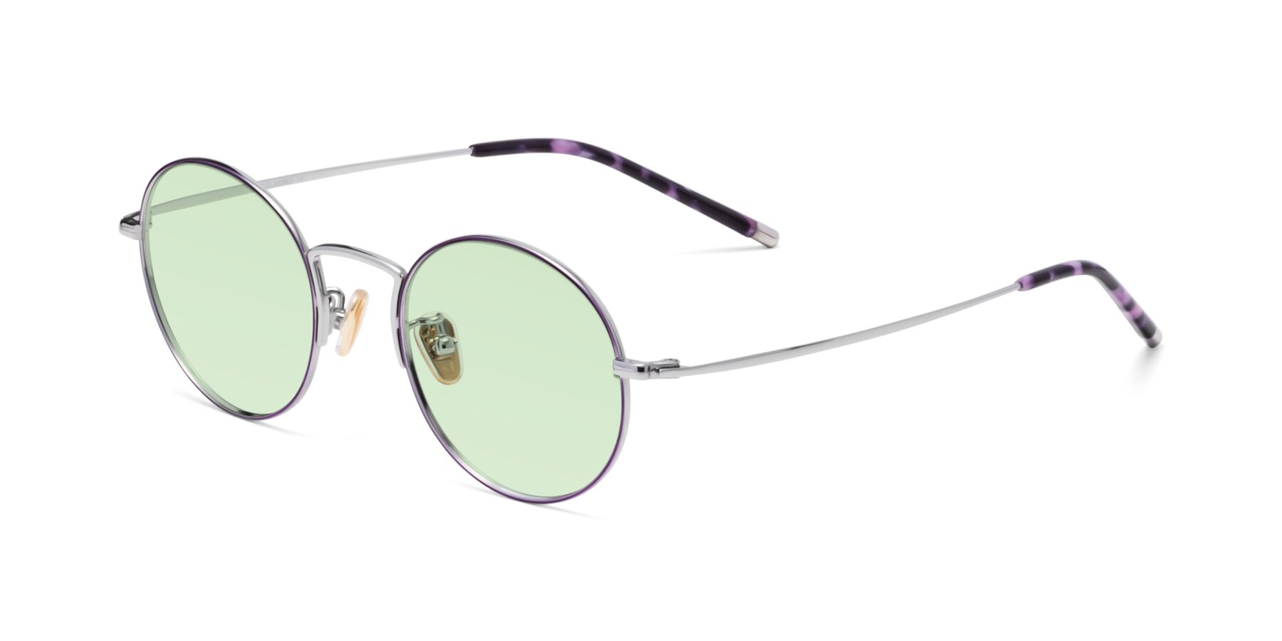 Angle of 80033 in Voilet-Silver with Light Green Tinted Lenses