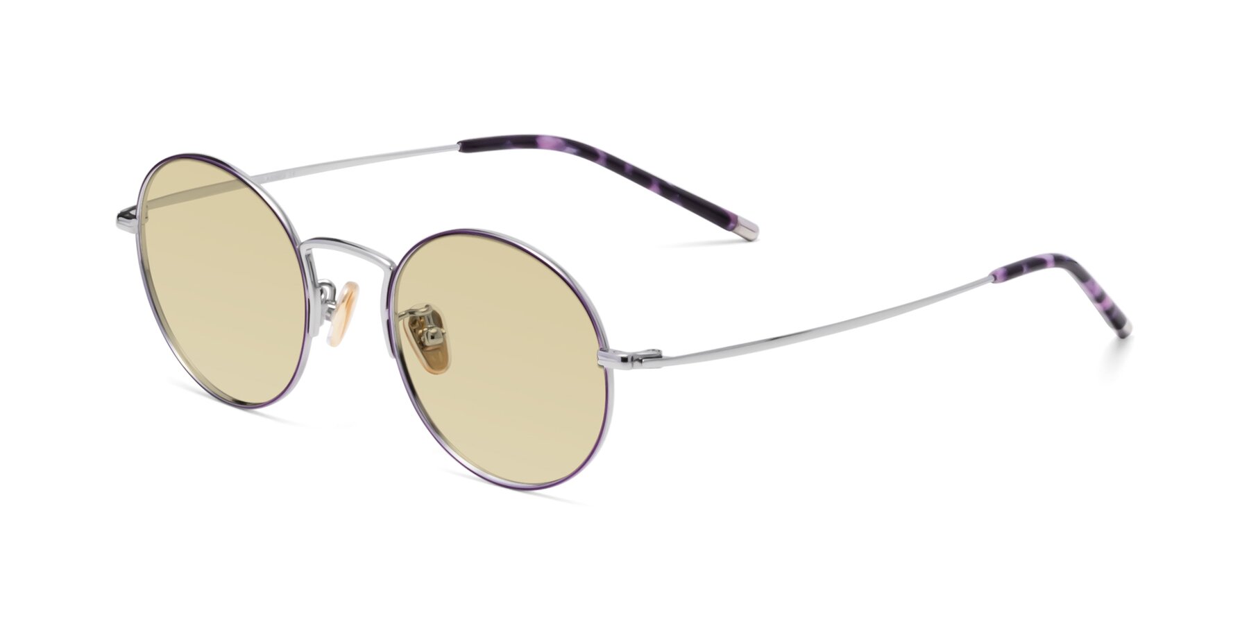 Angle of 80033 in Voilet-Silver with Light Champagne Tinted Lenses