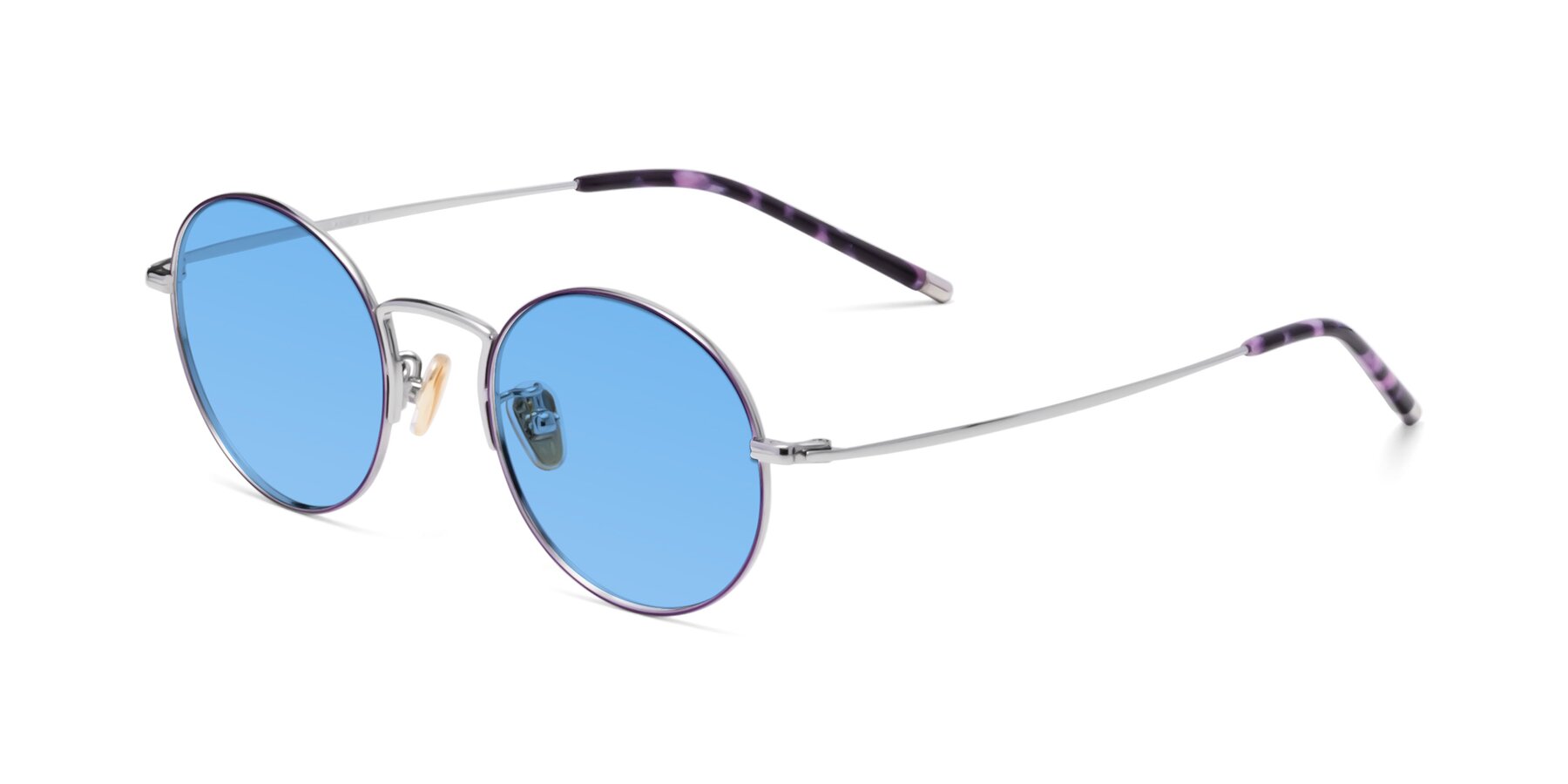 Angle of 80033 in Voilet-Silver with Medium Blue Tinted Lenses