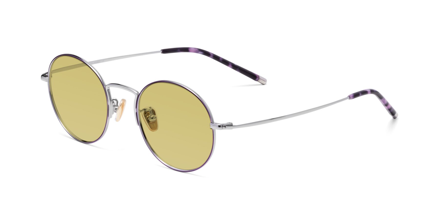 Angle of 80033 in Voilet-Silver with Medium Champagne Tinted Lenses