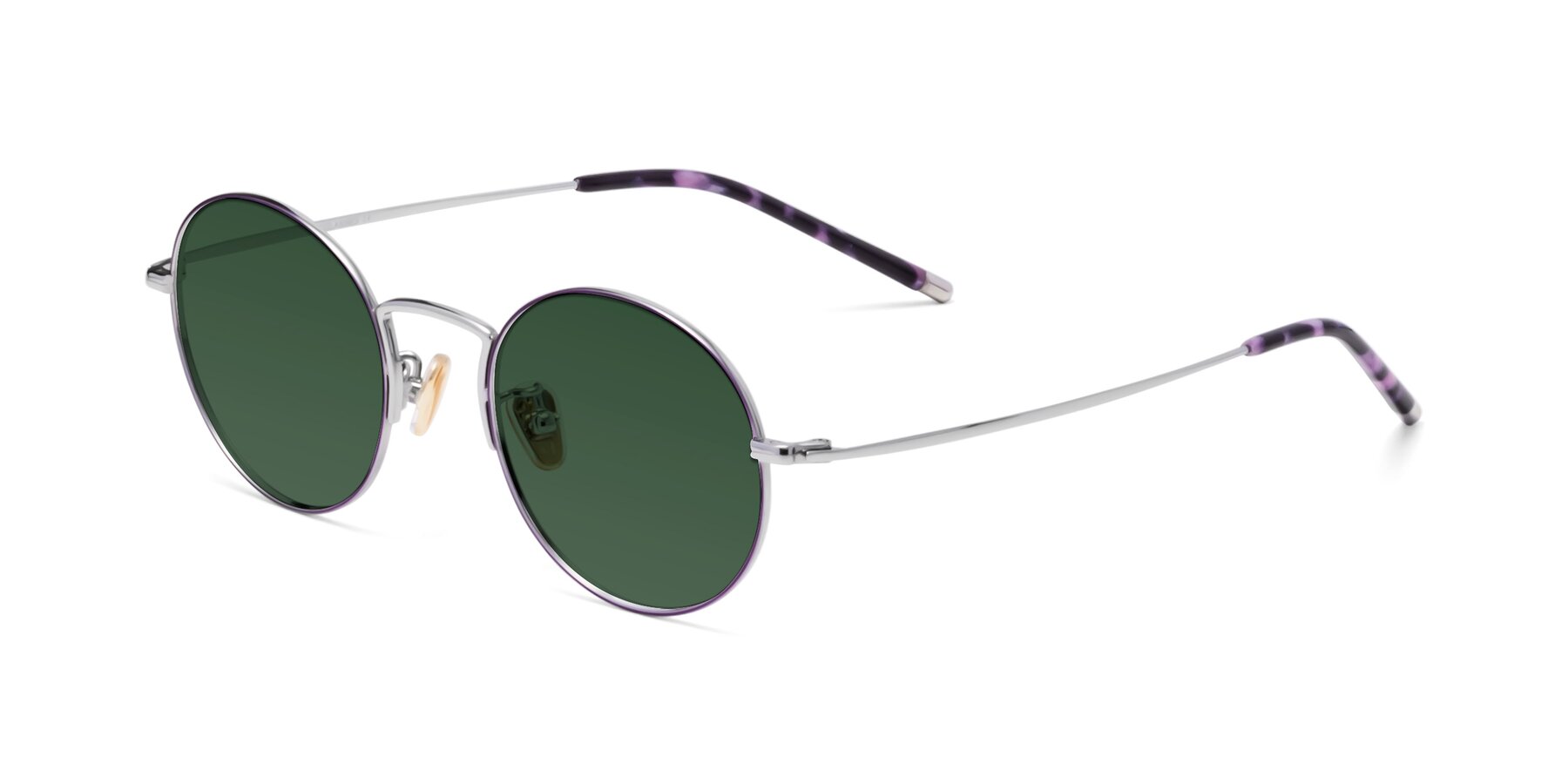 Angle of 80033 in Voilet-Silver with Green Tinted Lenses