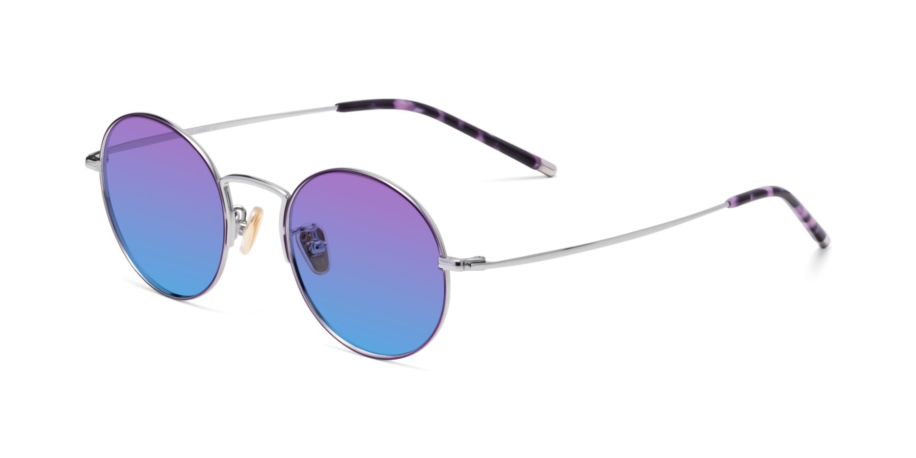 Angle of 80033 in Voilet-Silver with Purple / Blue Gradient Lenses