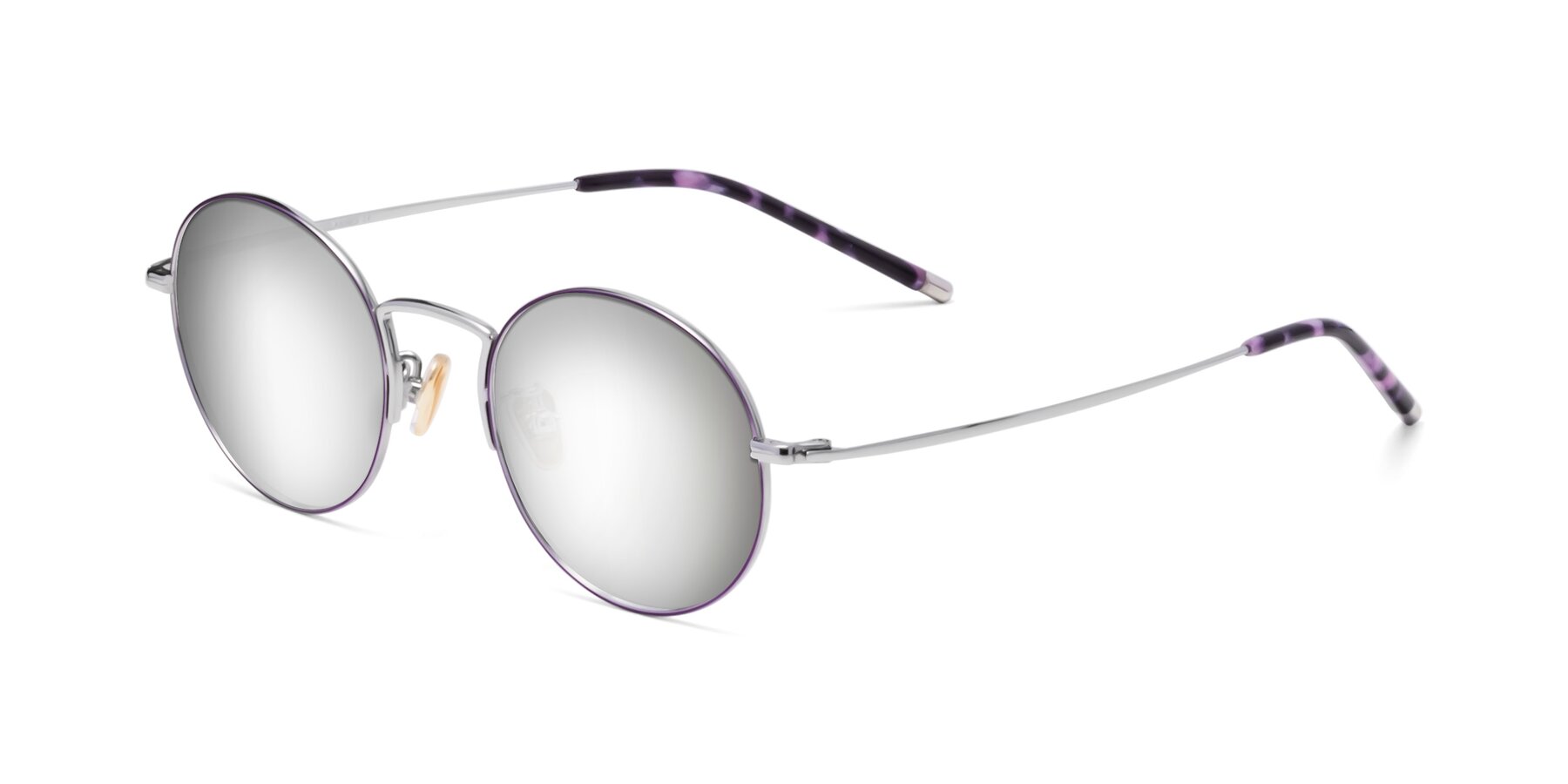 Angle of 80033 in Voilet-Silver with Silver Mirrored Lenses