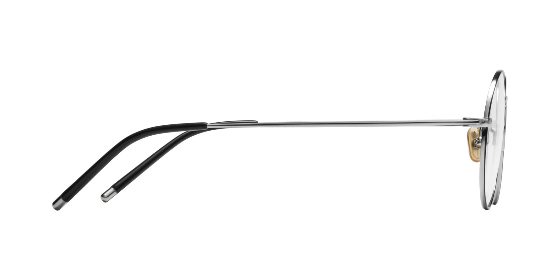 Side of 80033 in Black-Silver with Clear Eyeglass Lenses