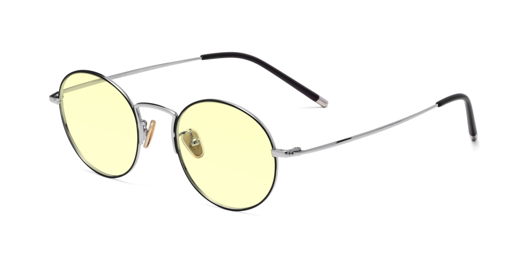 Angle of 80033 in Black-Silver with Light Yellow Tinted Lenses