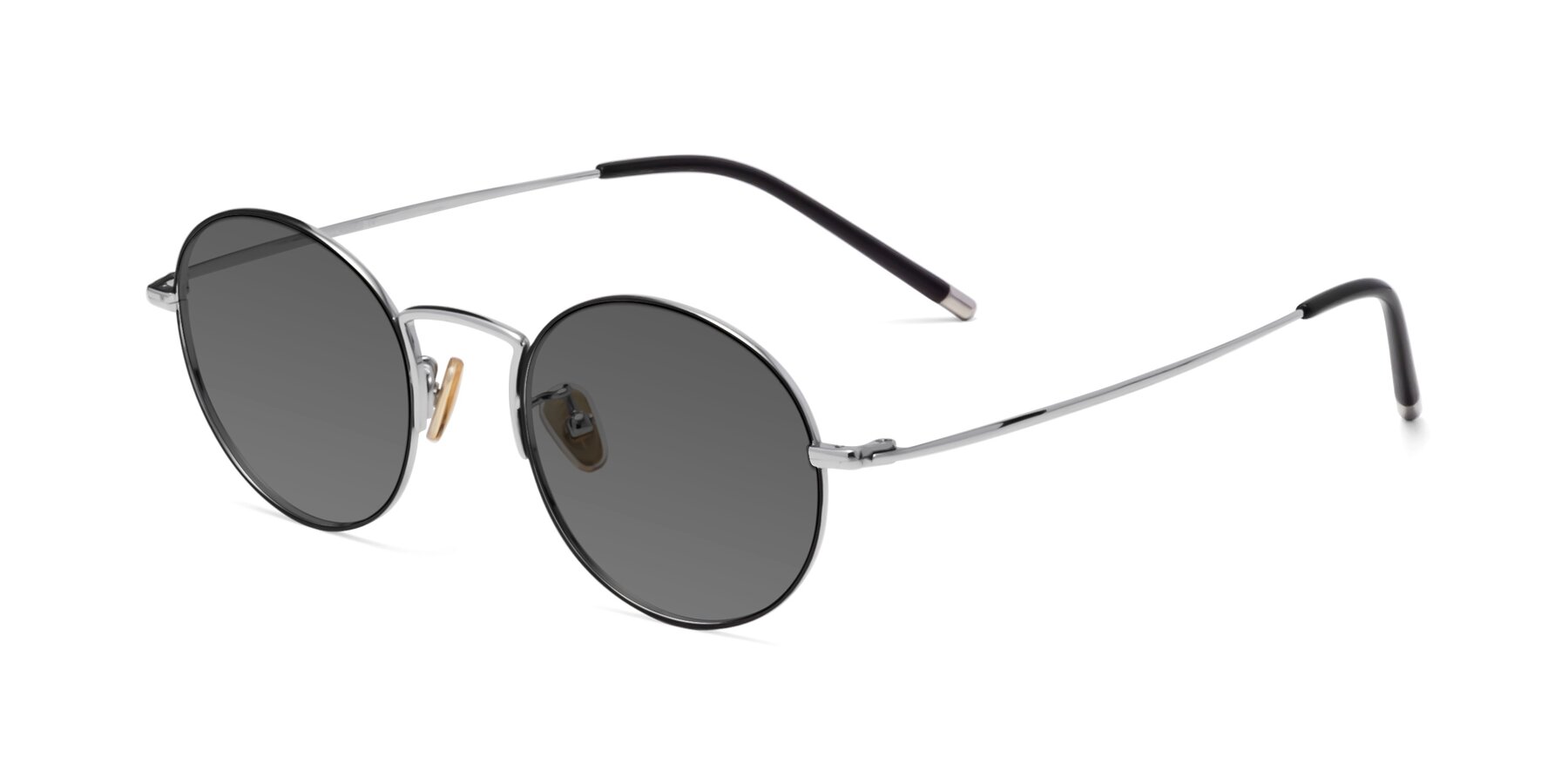 Angle of 80033 in Black-Silver with Medium Gray Tinted Lenses