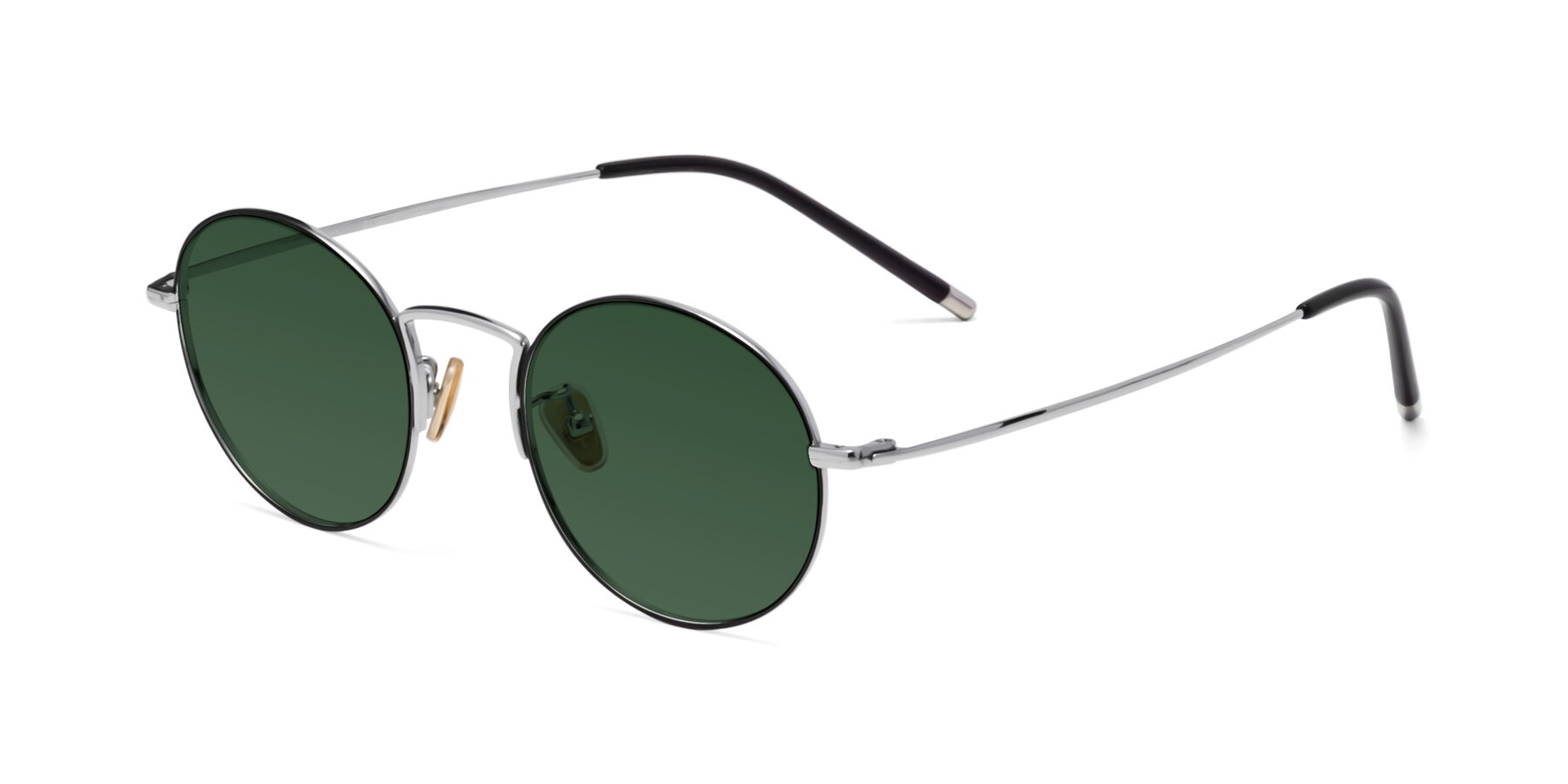Angle of 80033 in Black-Silver with Green Tinted Lenses