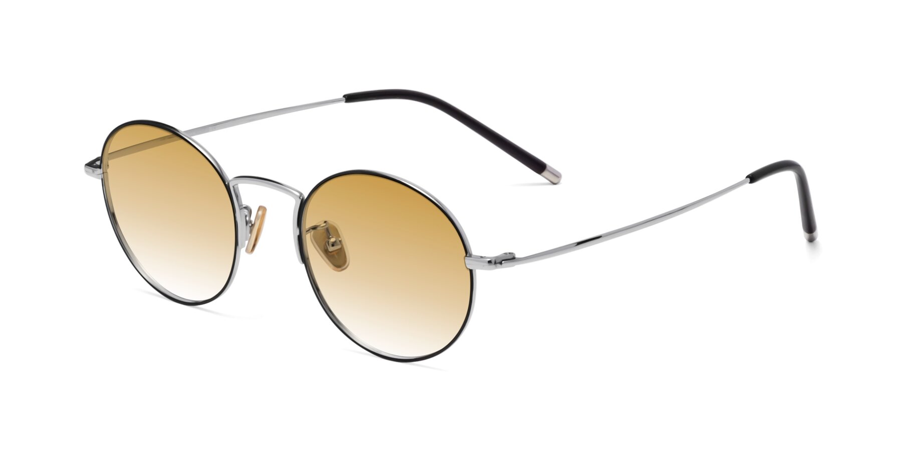 Angle of 80033 in Black-Silver with Champagne Gradient Lenses