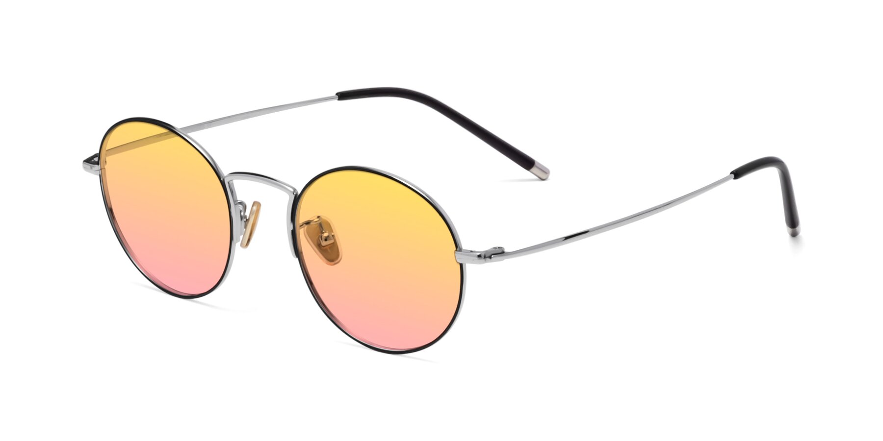 Angle of 80033 in Black-Silver with Yellow / Pink Gradient Lenses