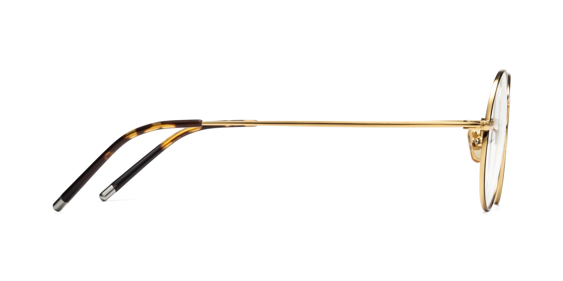 Side of 80033 in Black-Gold with Clear Reading Eyeglass Lenses