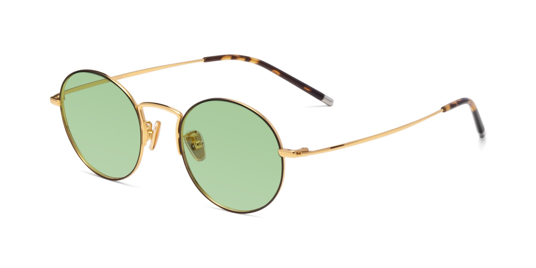 Angle of 80033 in Black-Gold with Medium Green Tinted Lenses