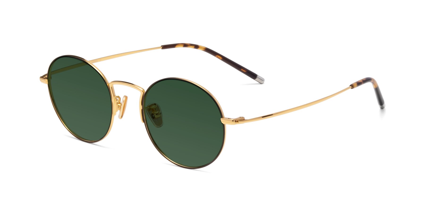 Angle of 80033 in Black-Gold with Green Tinted Lenses