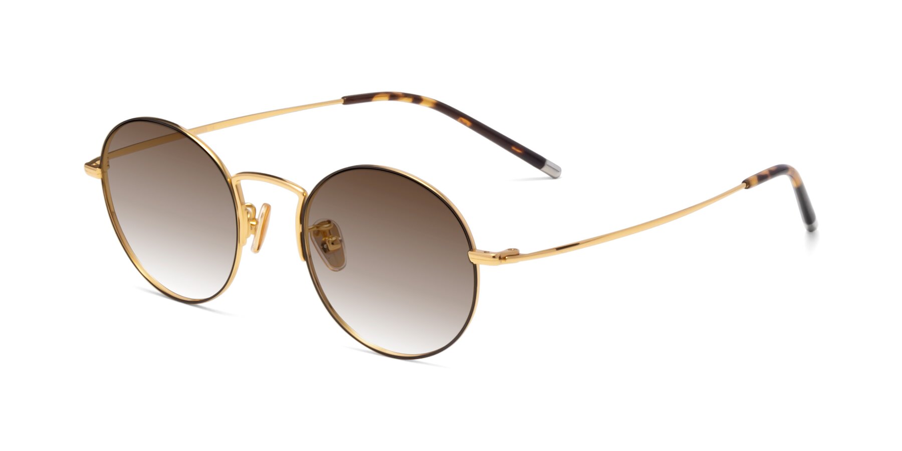 Angle of 80033 in Black-Gold with Brown Gradient Lenses