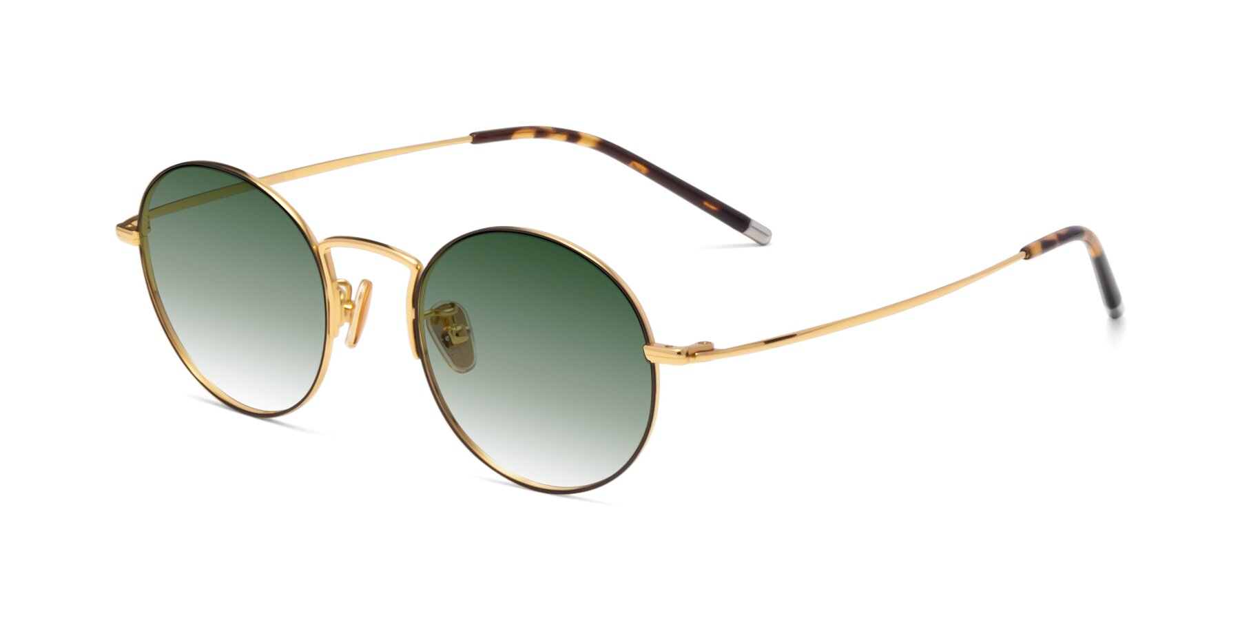 Angle of 80033 in Black-Gold with Green Gradient Lenses