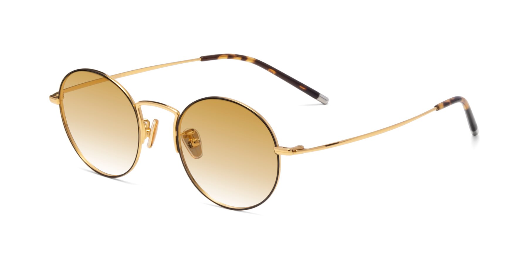 Angle of 80033 in Black-Gold with Champagne Gradient Lenses