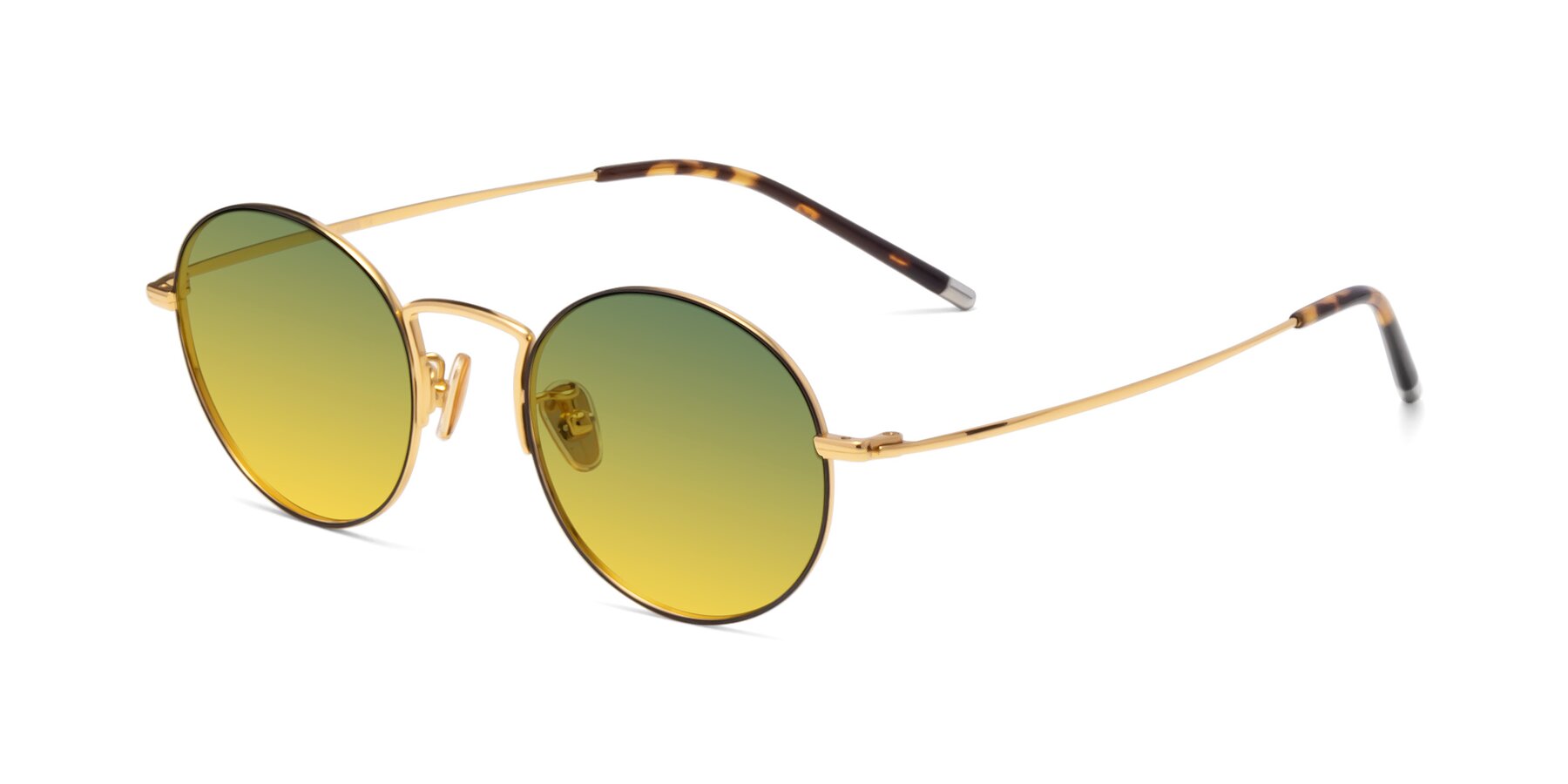 Angle of 80033 in Black-Gold with Green / Yellow Gradient Lenses