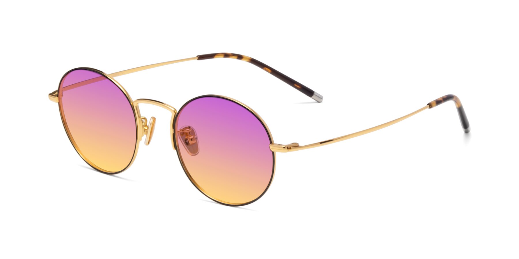 Angle of 80033 in Black-Gold with Purple / Yellow Gradient Lenses