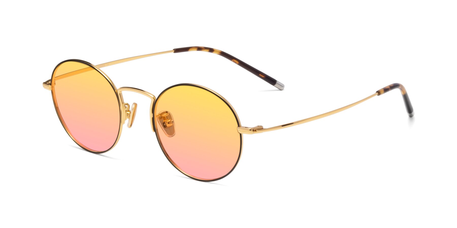Angle of 80033 in Black-Gold with Yellow / Pink Gradient Lenses