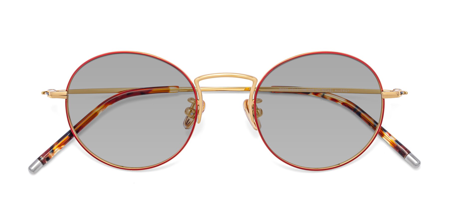 Folded Front of 80033 in Wine-Gold with Light Gray Tinted Lenses