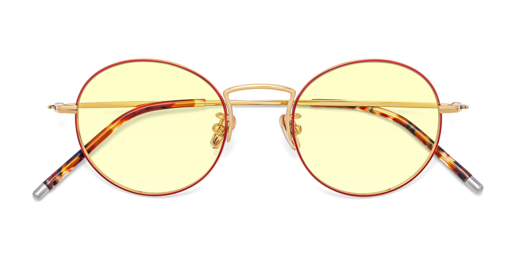 Folded Front of 80033 in Wine-Gold with Light Yellow Tinted Lenses