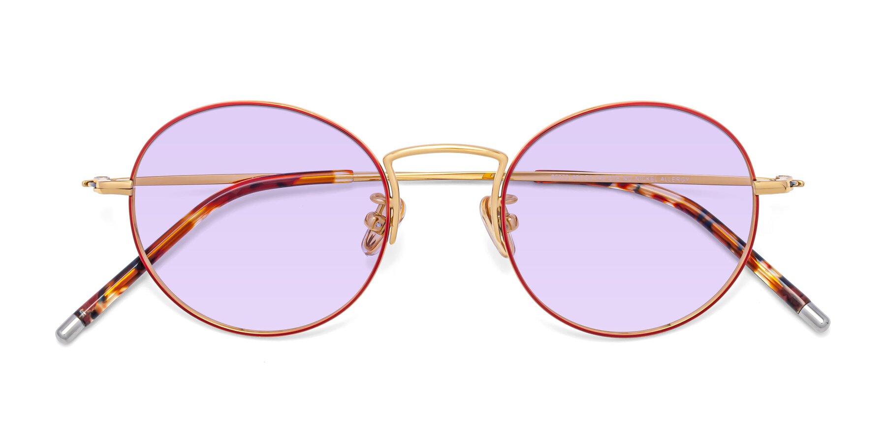 Folded Front of 80033 in Wine-Gold with Light Purple Tinted Lenses