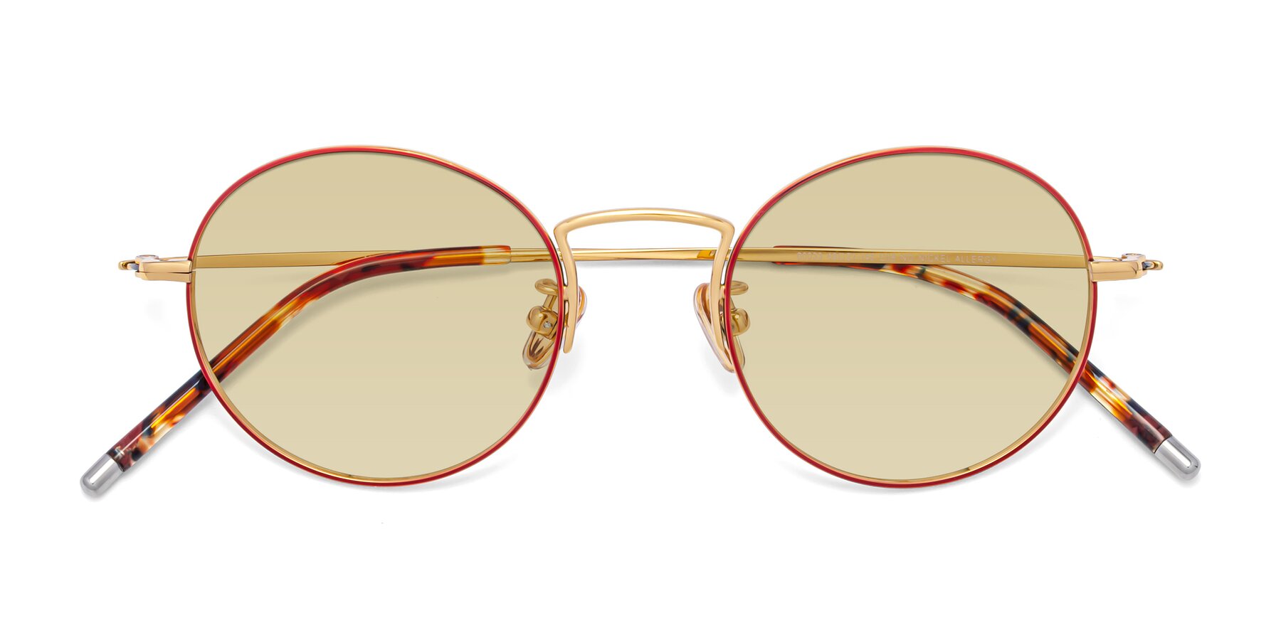 Folded Front of 80033 in Wine-Gold with Light Champagne Tinted Lenses
