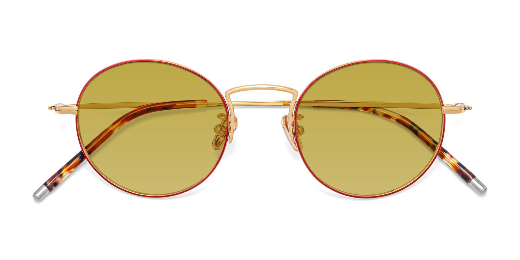 Folded Front of 80033 in Wine-Gold with Champagne Tinted Lenses