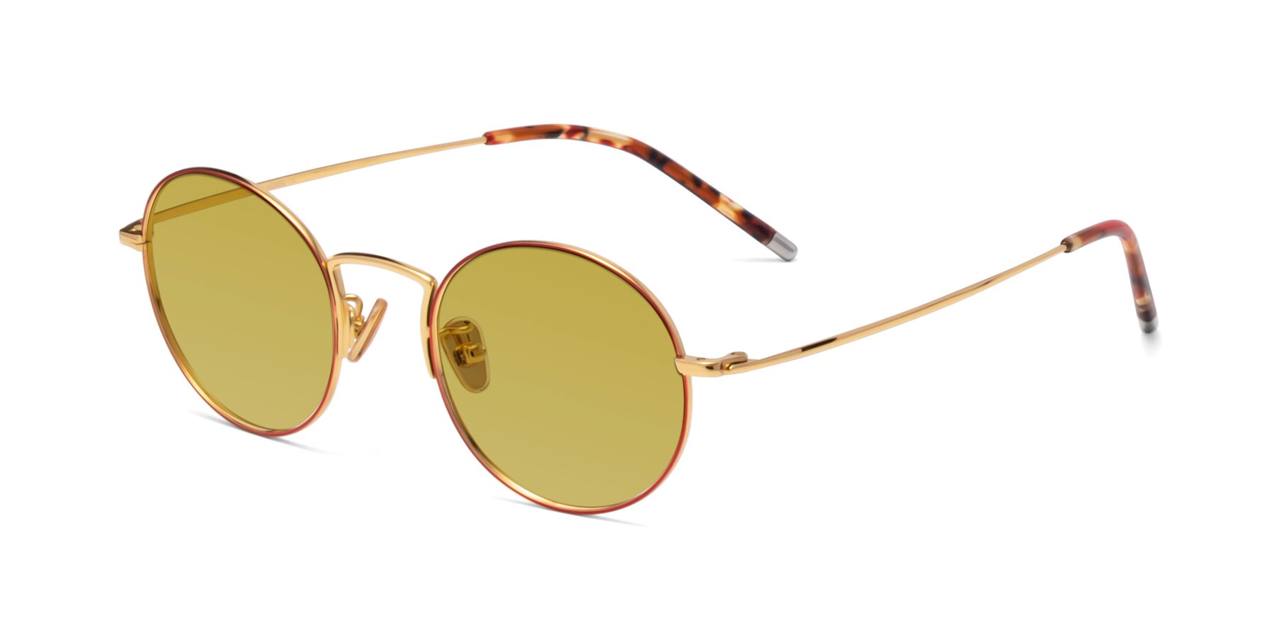 Angle of 80033 in Wine-Gold with Champagne Tinted Lenses