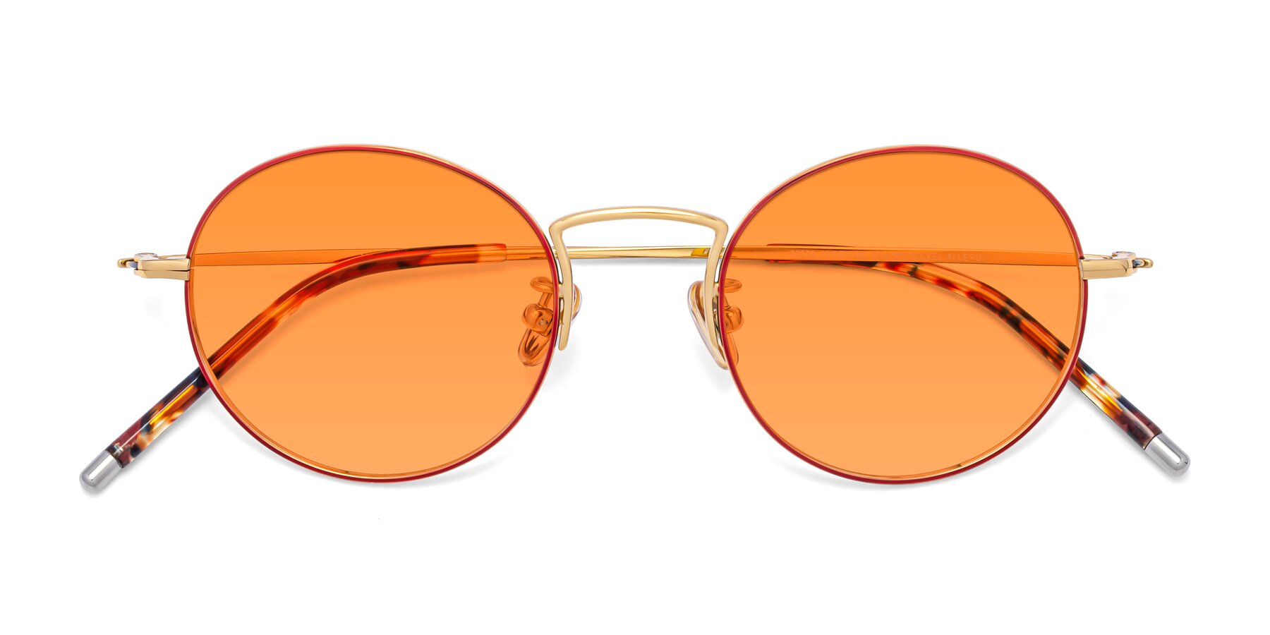Folded Front of 80033 in Wine-Gold with Orange Tinted Lenses