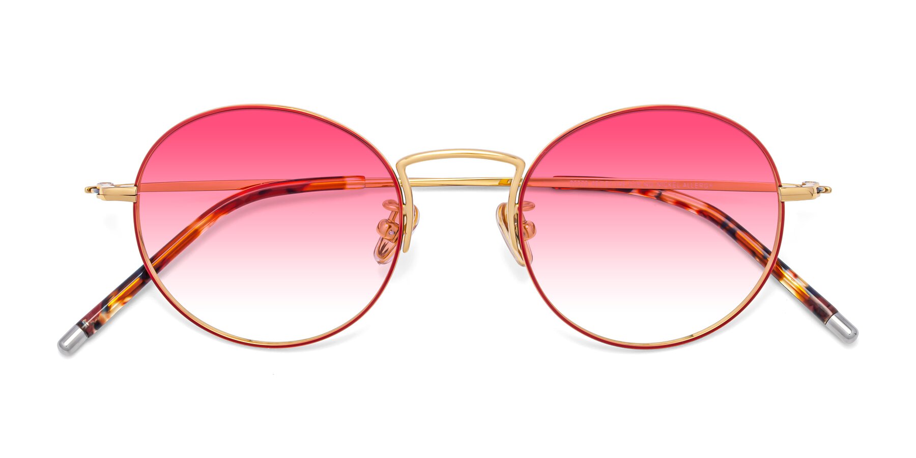 Folded Front of 80033 in Wine-Gold with Pink Gradient Lenses
