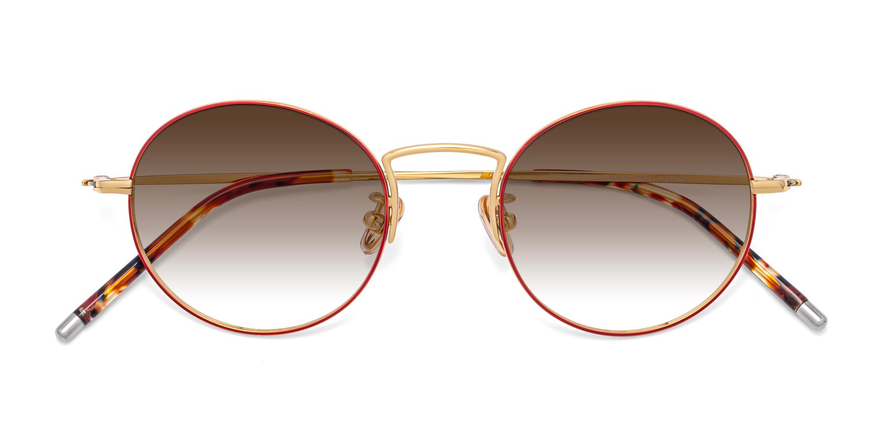 Folded Front of 80033 in Wine-Gold with Brown Gradient Lenses