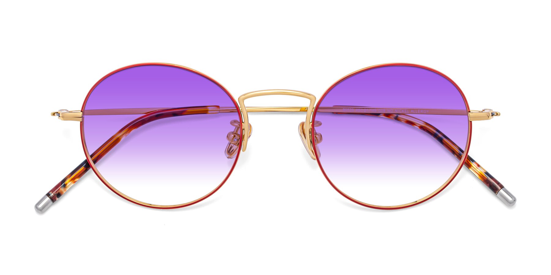 Folded Front of 80033 in Wine-Gold with Purple Gradient Lenses