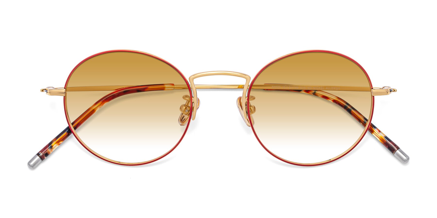 Folded Front of 80033 in Wine-Gold with Champagne Gradient Lenses