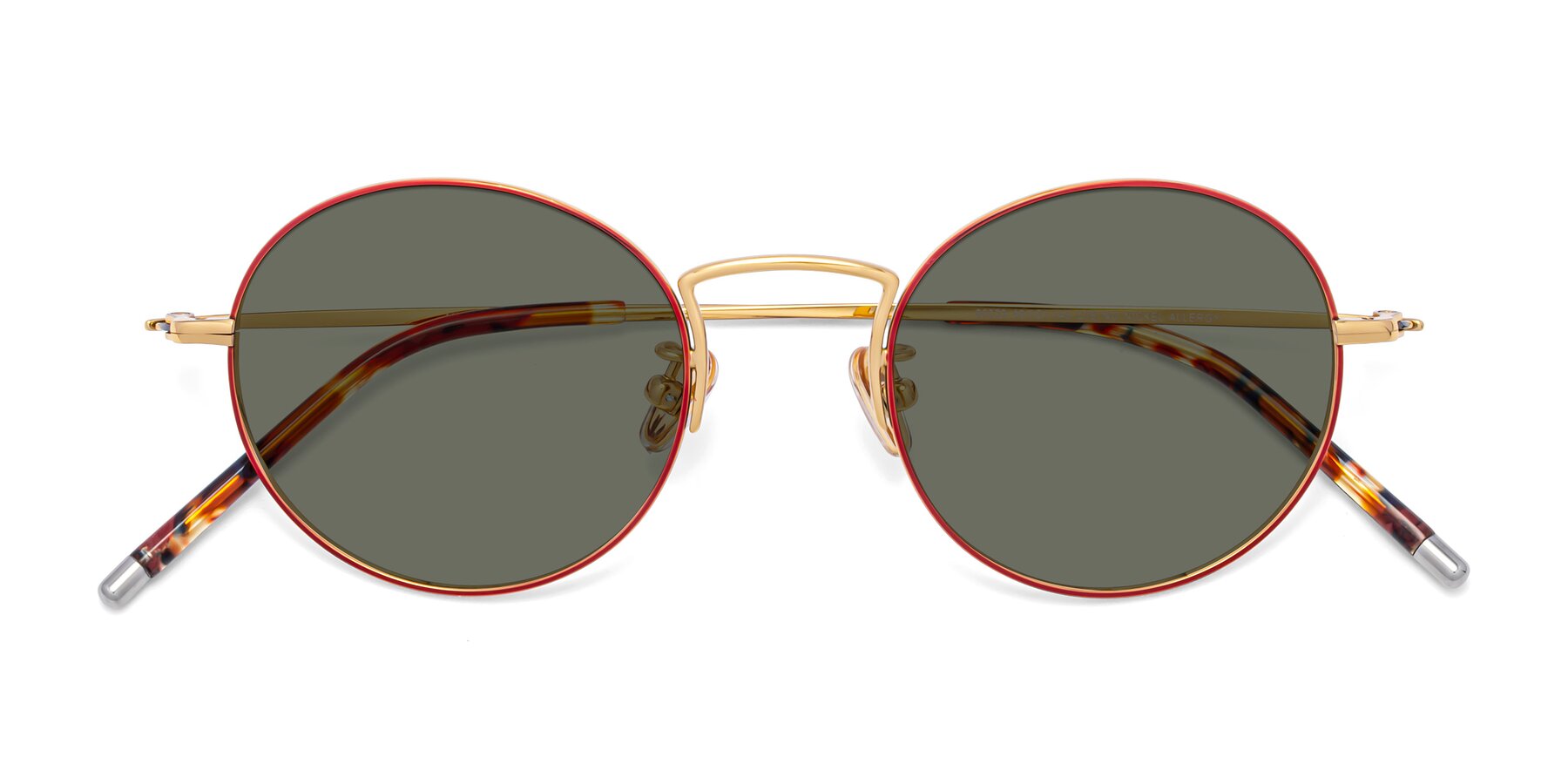 Folded Front of 80033 in Wine-Gold with Gray Polarized Lenses