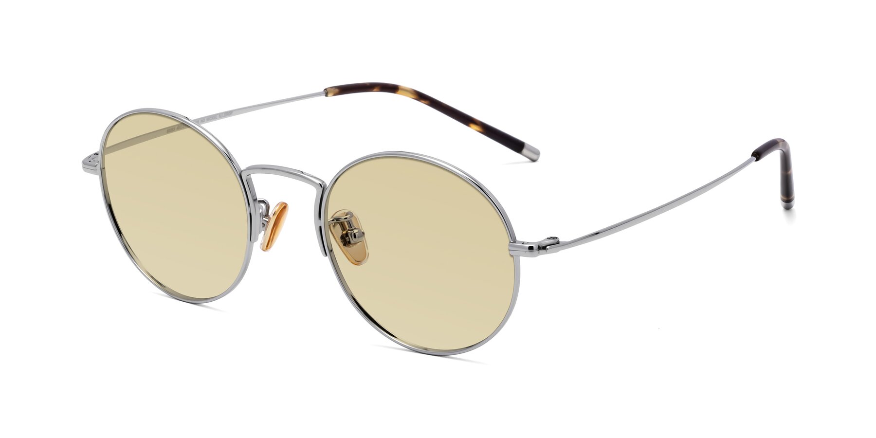 Angle of 80033 in Silver with Light Champagne Tinted Lenses