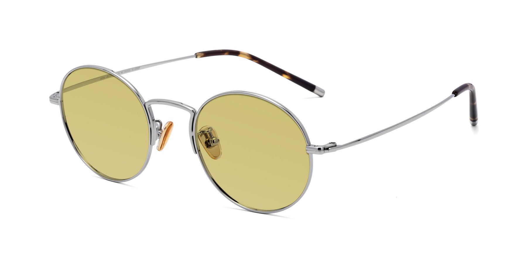 Angle of 80033 in Silver with Medium Champagne Tinted Lenses