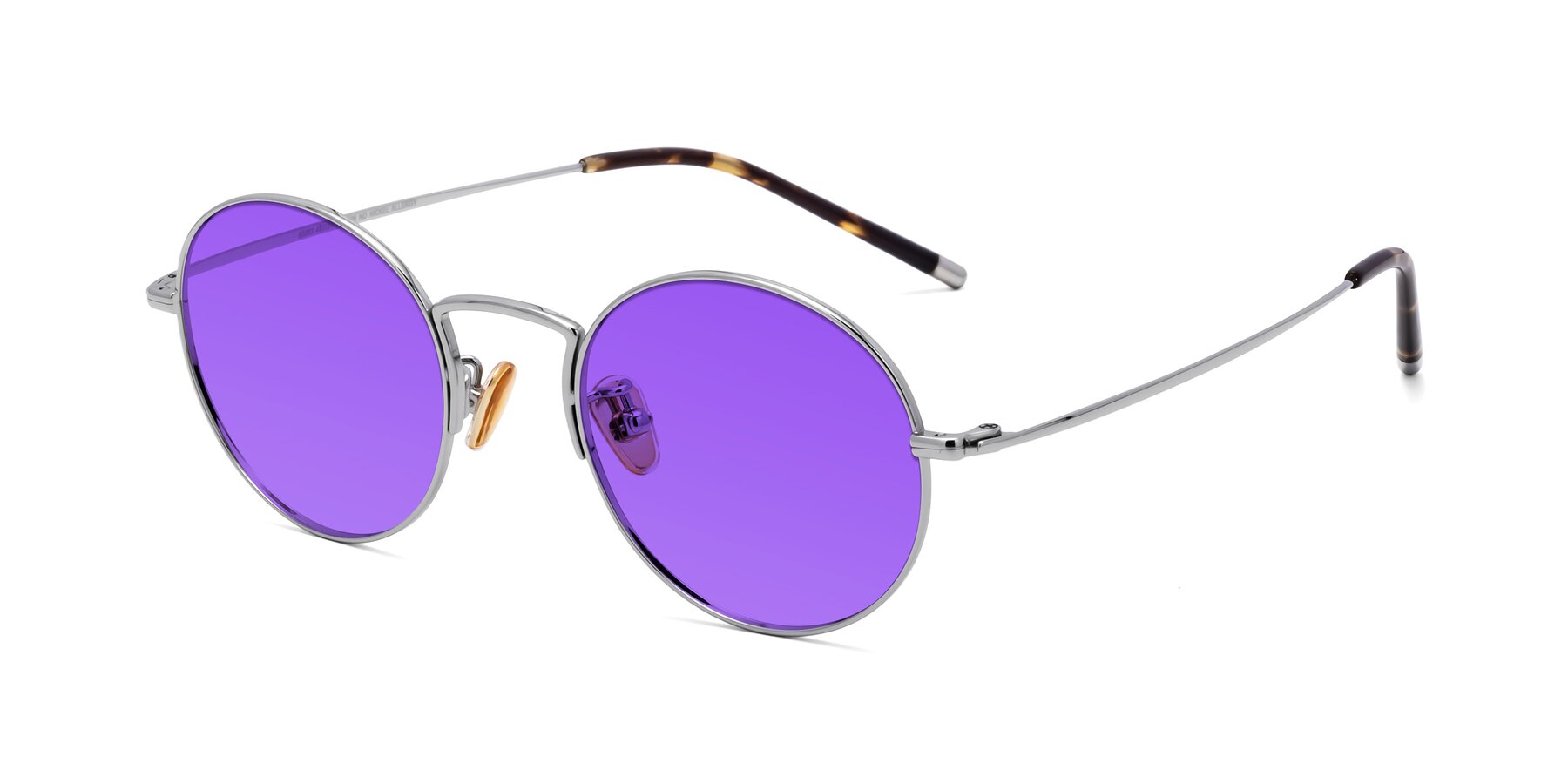 Angle of 80033 in Silver with Purple Tinted Lenses