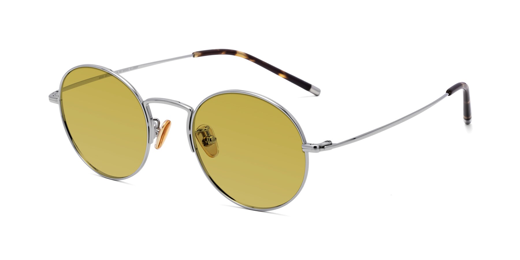 Angle of 80033 in Silver with Champagne Tinted Lenses