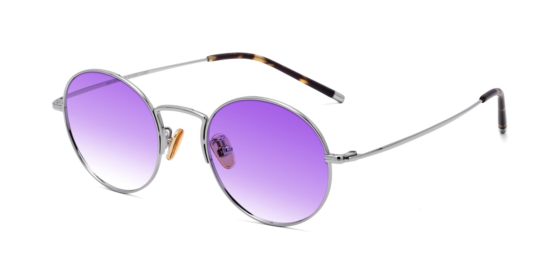 Angle of 80033 in Silver with Purple Gradient Lenses